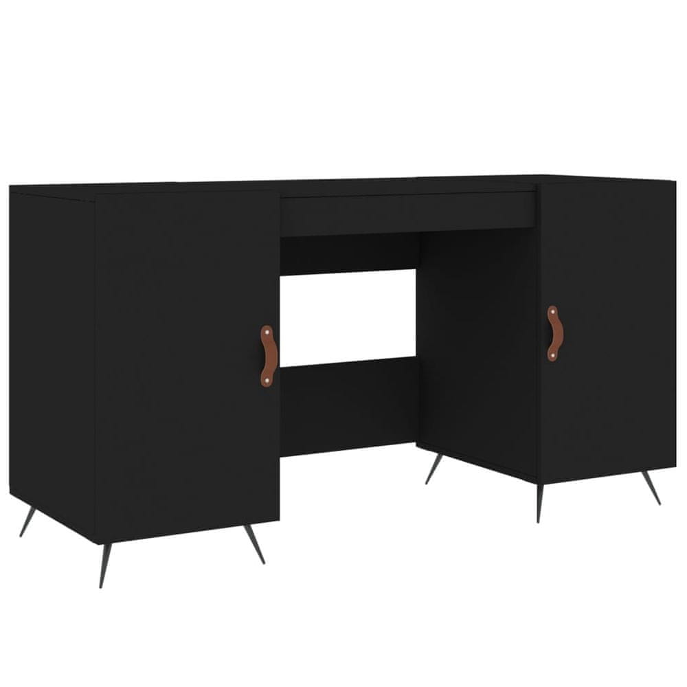 Vidaxl Stôl čierny 140x50x75 cm kompozitné drevo